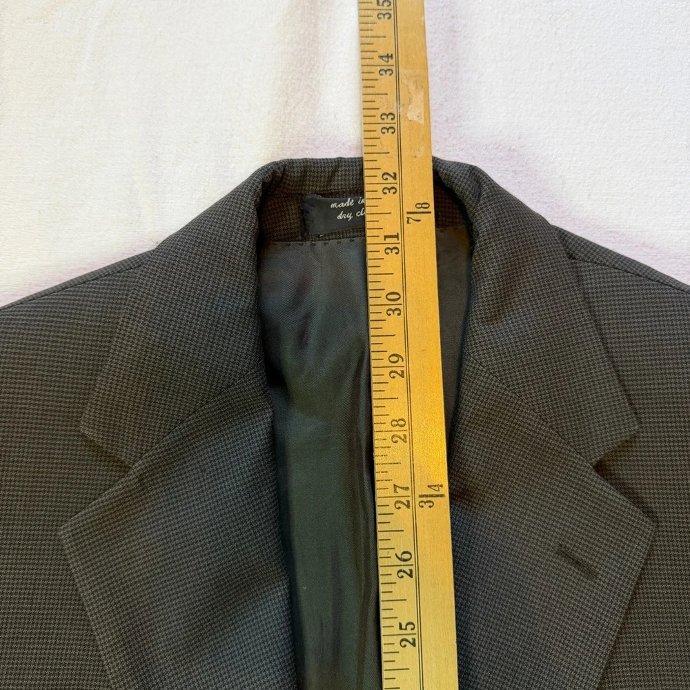 Andrew Fezza Men's Classic Black & Gray Houndstooth‎ Blazer Size 36R
